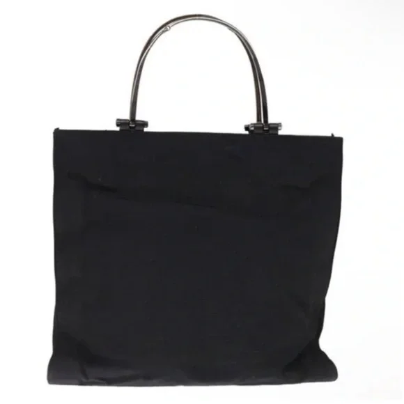 Gucci Nylon black bag with Gunmetal Silver handles 002-1025 200682 EUC - Picture 13 of 16